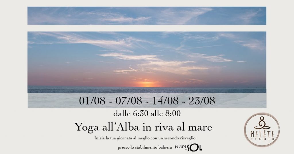 gli eventi in spiaggia yoga sottomarina alba