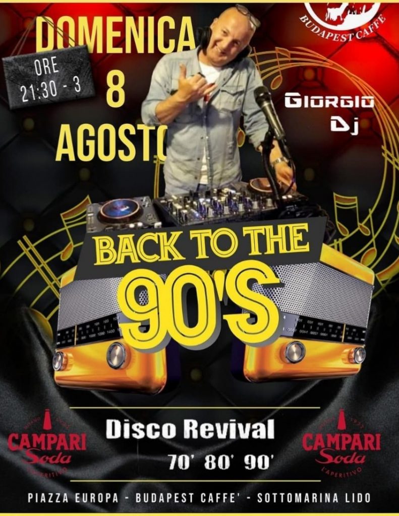 feste aperitivi musica anni 90 sottomarina